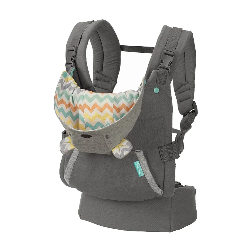 Ergonomic Baby Carrier - 新生児から幼児までのベビーキャリア 人間工学に基づいた幼児用キャリア ヒップシート付き ランバーサポート マルチポジション フロントおよびバックキャリー