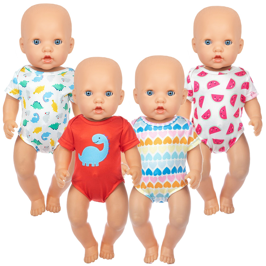 Baby Products Manufacturers - 漫画恐竜水着 16-18 インチアメリカンドール用 40-45 センチメートル生まれた赤ちゃん人形服アクセサリー私たちの世代の女の子のおもちゃ