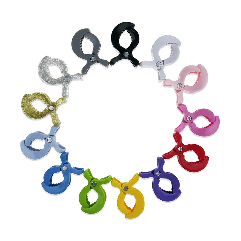 Infant Car Seat Cover - 1/2 個ベビーカラフルなカーシートアクセサリープラスチックベビーカーおもちゃクリップ乳母車ベビーカーペグにフックカバーブランケット蚊帳クリップ