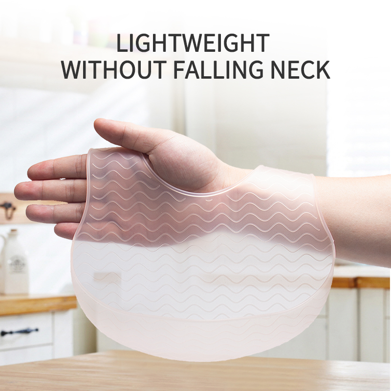Silicone Baby Bibs - 1pc BabySilicone ゼリーよだれかけ超軽量肩を広げる防水調節可能な長さのデザインベビー食器よだれかけ