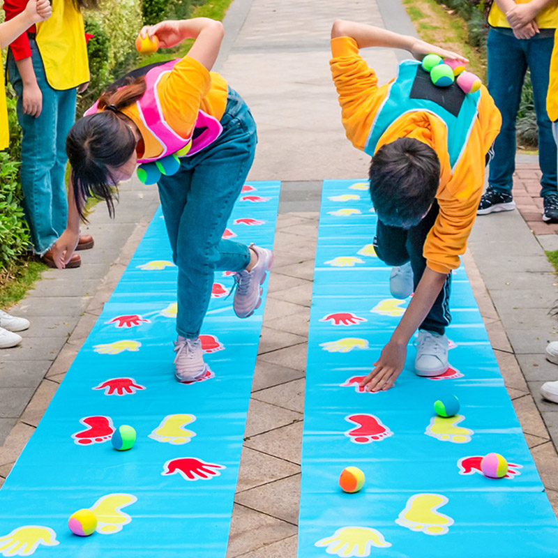 Play Mat - 手足協調遊びマット、スポーツ障害物コーストレーニング、感覚統合玩具、子供と大人のためのチームビルディングゲーム