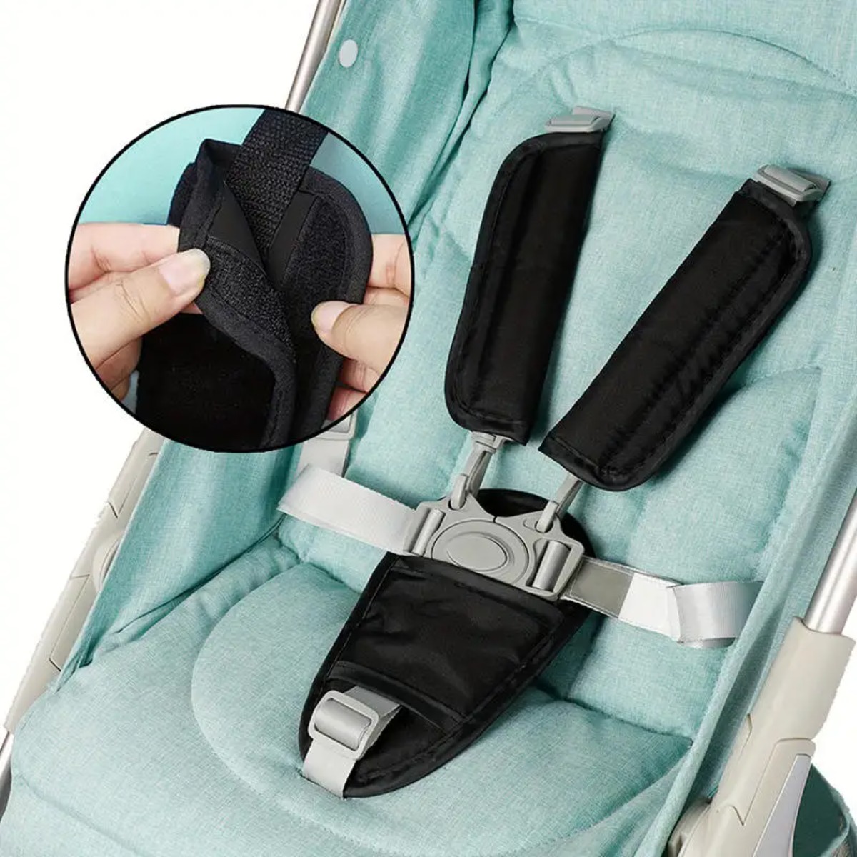 Infant Car Seat Cover - ベビーカーシートベルトパッド ユニバーサルベビーカーショルダーストラップカバー 締め付け防止 ソフトベビーカー安全ハーネスクッションガード