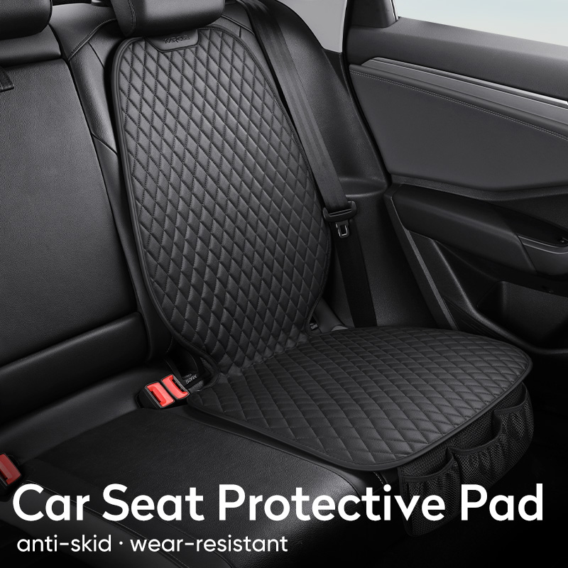Infant Car Seat Cover - 子供用PUレザーカーシートプロテクター,チャイルドセーフティカバー,ユニバーサルリアシートカバー,滑り止めパッド