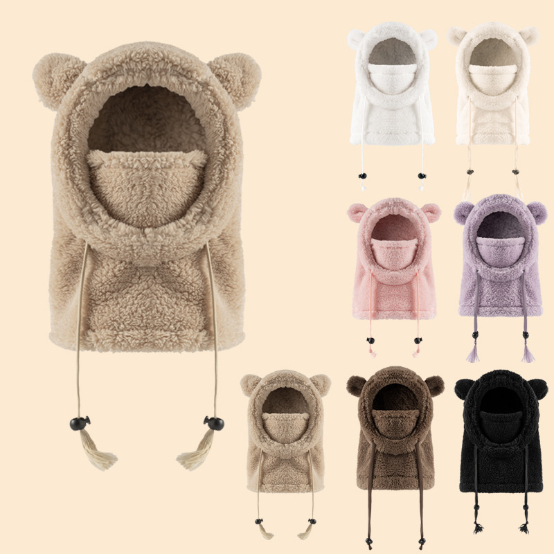 Baby Products For Face - 新しい暖かい子供用耳と首の保護一体型キャップ、厚手の冬用スキーとサイクリング用フェイスマスク、防風ヘッドカバー