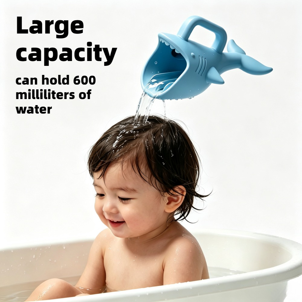 シリコン製サメ型ベビーバスリンサーカップ、滝状リンサー、ベビ - Baby Products For Bathing のレビューと価格