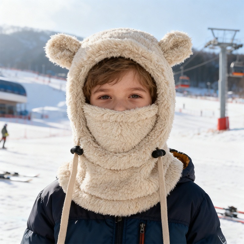 一体型防寒帽子とスカーフ、3歳から10歳までの男の子と女の子 - Baby Products For Face のレビューと価格