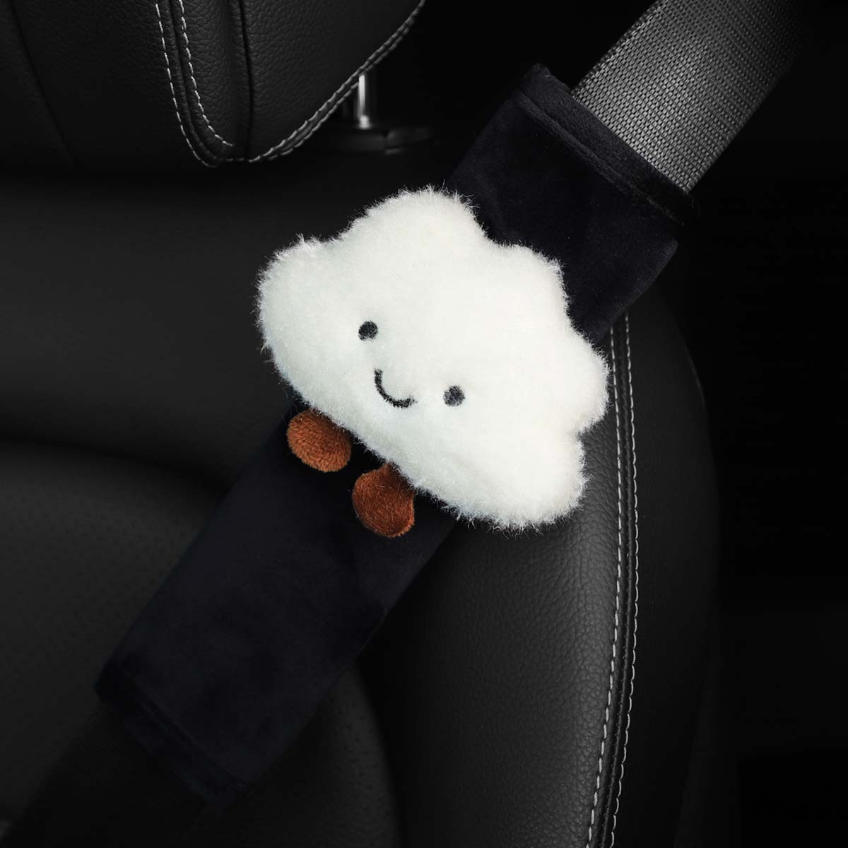 雲の形をしたぬいぐるみ車のショルダーカバー、柔らかく快適なベ - Infant Car Seat Cover のレビューと価格