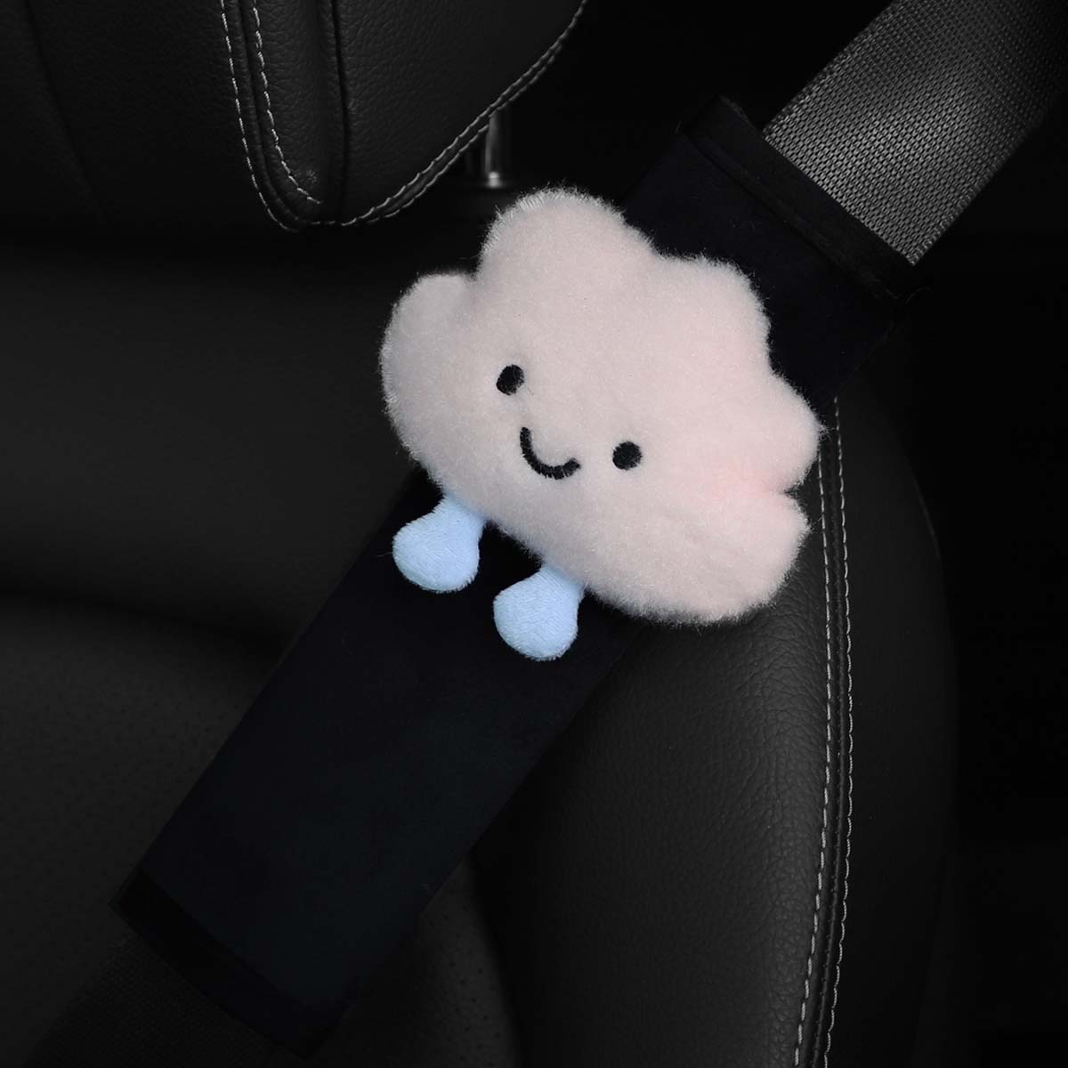 雲の形をしたぬいぐるみ車のショルダーカバー、柔らかく快適なベ - Infant Car Seat Cover のレビューと価格