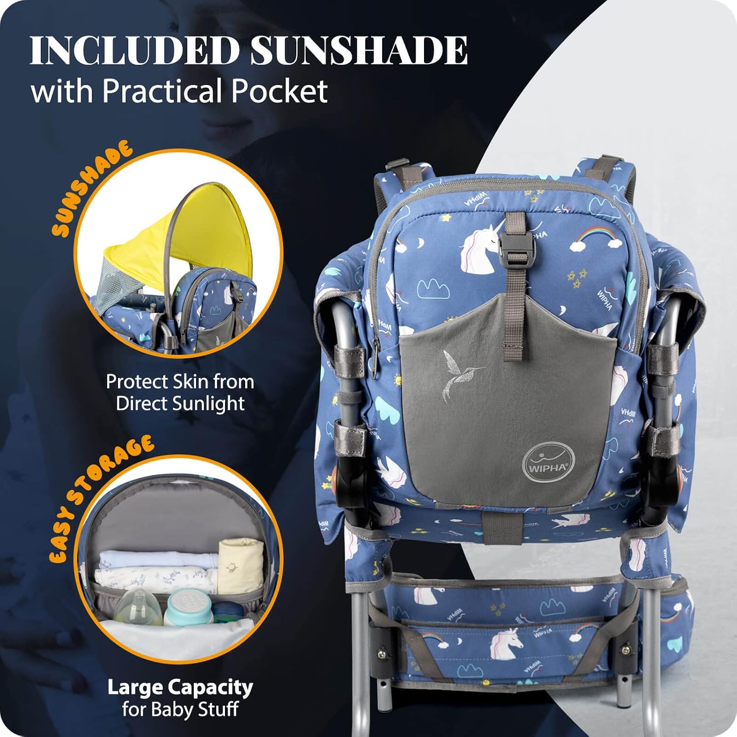 超軽量ベビーバックパックキャリア、安全シート付き幼児用ハイキ - Ergonomic Baby Carrier のレビューと価格