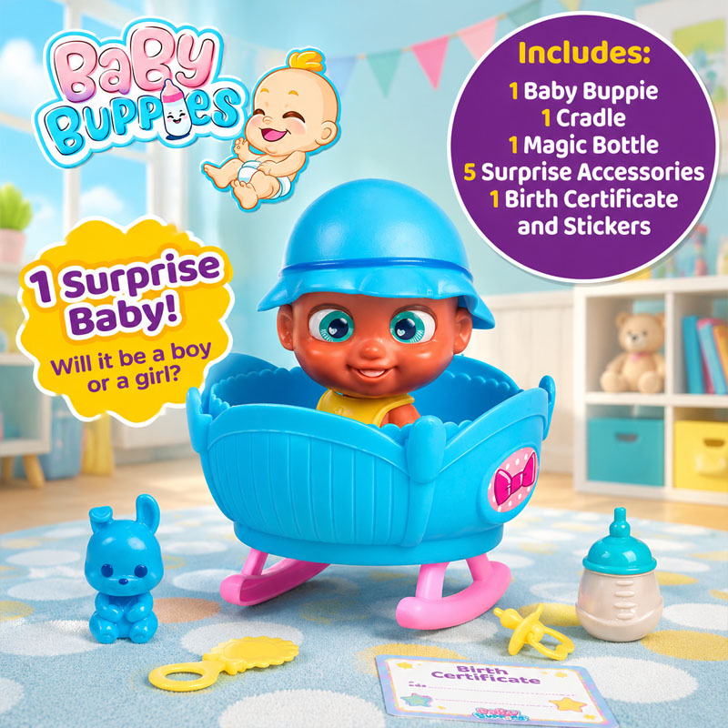 ベビーバピーズ人形とゆりかごセット、笑顔でキュートな癒しの音 - Baby Products For Face のレビューと価格