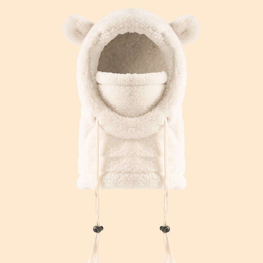 新しい暖かい子供用耳と首の保護一体型キャップ、厚手の冬用スキ - Baby Products For Face のレビューと価格