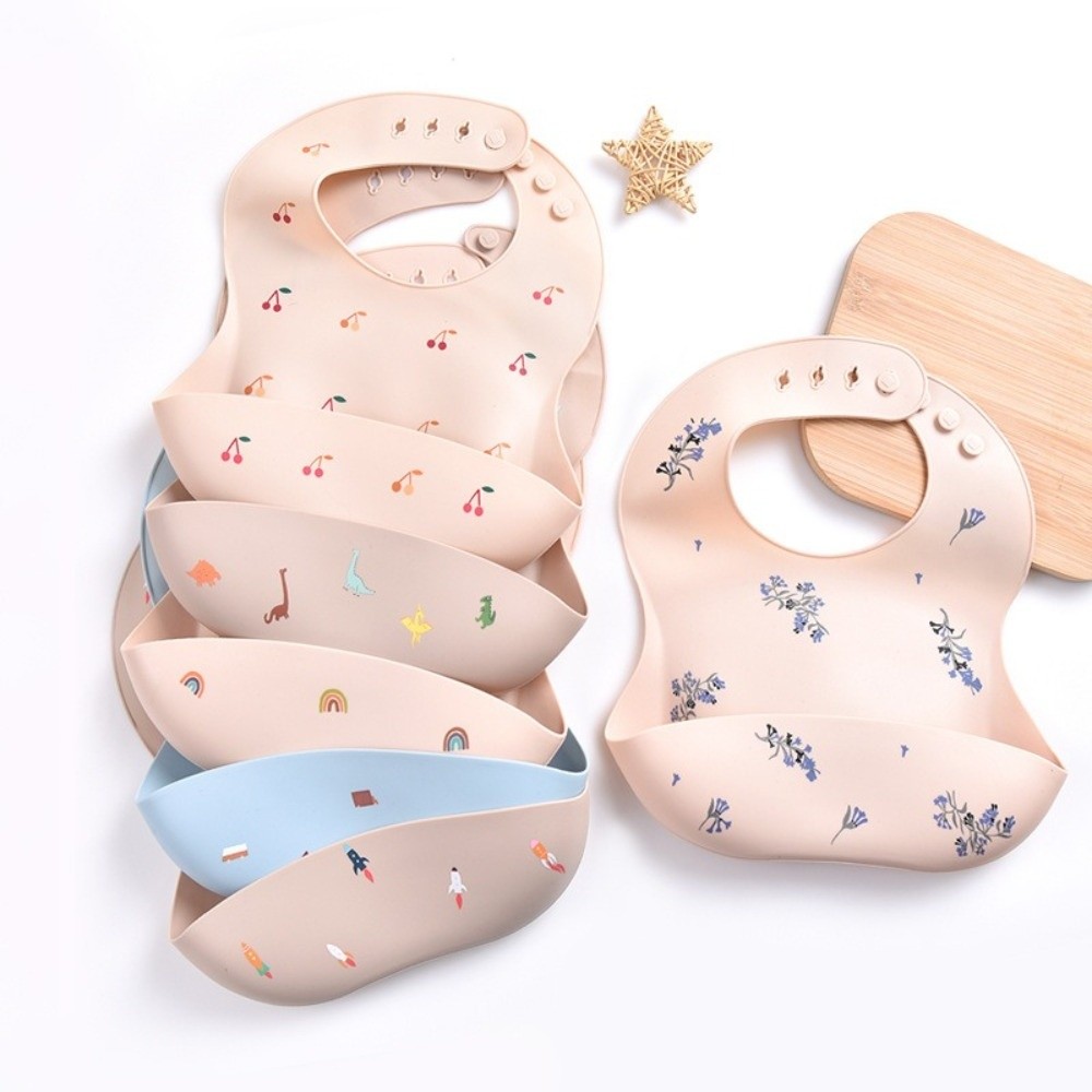 新しいシリコーンベビー食事用よだれかけ調節可能なストラップ軽 - Silicone Baby Bibs のレビューと価格